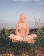meditation sculpture at St Just Cornwall